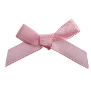 7mm Satin Ribbon Bows x100 Baby Pink - Click Image to Close